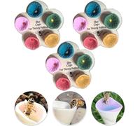 Bee Insect Drinking Cup 5 Colors Insect Drinking Cup Thirsty Pollinators Rainbow Bee Feeding Cup Colourful Drinking Cup for Garden Bee Hummingbird Feeder Insect Need Safe Places to Drink (3Pieces)