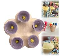 Bee Insect Drinking Cup,Bees Need Safe Places to Drink,Thirsty Pollinators Need a Drink,Bee Cups,Colorful bee Insect Drinking Cups for Garden (Purple)