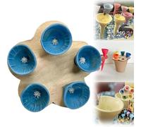 Bee Insect Drinking Cup,Bees Need Safe Places to Drink,Thirsty Pollinators Need a Drink,Bee Cups,Colorful bee Insect Drinking Cups for Garden (Blue)