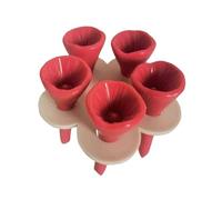 Bee Insect Drinking Cup Garden Bee Drinking Water Set for Bees Resin Bee Cups UK (Red)