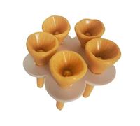 Bee Insect Drinking Cup Garden Bee Drinking Water Set for Bees Resin Bee Cups UK (Yellow)