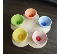 Bee Insect Drinking Cups, Colorful Bee Cups for Thirsty Bees Garden Safe Places to Drink for Bees Thirsty Pollinators Need a Drink Resin Bee Cups for Garden Decor