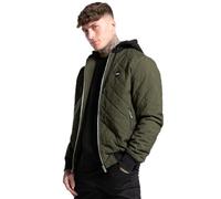 BEE INSPIRED Knight Bomber Jacket, Khaki Green, Lightweight, Zip Pockets, Ribbed Cuffs and Hem (UK, Alpha, XS, Regular, Regular, Khaki Green)