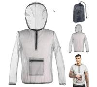 Bee Jacket Sting Proof Beekeeping Jacket Ventilated Mesh Net Bee Suit Half Zipper Beekeeper Suit with Pockect and Elastic Cuffs for Men & Women XL, Sports