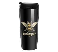Bee Keeper Insulated Tumblers with Lid Double-Wall Coffee Cup Cute Travel Mug Reusable for Hot/Ice Drinks