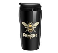 Bee Keeper Insulated Tumblers with Lid Double-Wall Coffee Cup Cute Travel Mug Reusable for Hot/Ice Drinks