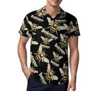 Bee Keeper Men's Polo Shirt Casual Short Sleeve T-Shirt Sports Tees Tops L