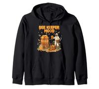 Bee Keeper Mood Beekeeper Honey Hive Apiary Life Zip Hoodie