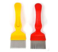 Bee Keeping Uncapping Fork, Stainless Steel Bee Uncapping Fork, Beekeeping Tool, Honey Comb Equipment Accessories, for Opening Honeycomb Recessed Areas That Cannot be Opened, 2 Pcs