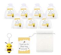 Bee Keychains Set | Keychains Card Set for Nurse Set of 8,Cute Pendant, Holiday Supplies, Festive Keyrings for Backpack Car Home Decor