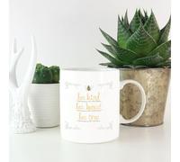Bee Kind Bee Honest Bee True Border Mug
