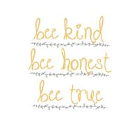 Bee Kind Bee Honest Bee True Just Text Women's T-Shirt - White - XL - White