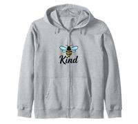 Bee Kind Cute Honeybee Teacher Student Kindness Quote Zip Hoodie