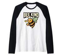 Bee Kind Enthusiast Matters Love Kindness Quote Positivity Raglan Baseball Tee