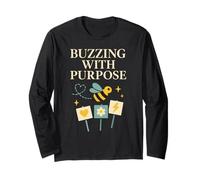 Bee Kind Mental Health Nature Activism Save the Bees Protest Long Sleeve T-Shirt