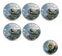 Bee Kind Positivity Commemorative Coin, Double-Sided Inspirational Bee Challenge Coin, Bee Happy Motivation Collectible Token, Unique Encouragement Gift for Women, Men & Friends (5PCS)