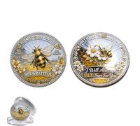 Bee Kind Positivity Commemorative Coin,Double-Sided Inspirational Bee Token with Kindness & Gratitude Message,Bee Kind Bee Happy Challenge Coin,Unique Encouragement Gift for Women,Men,Friends (#B)
