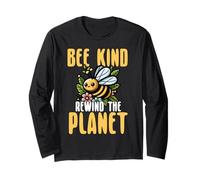 Bee Kind Rewind The Planet Cute Earth Day Bee Long Sleeve T-Shirt