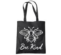 Bee Kind - Tote Shopping Bag - Kindness Bees Manchester One size black