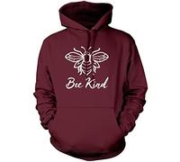 Bee Kind - Unisex Hoodie - Kindness Bees Manchester L Maroon