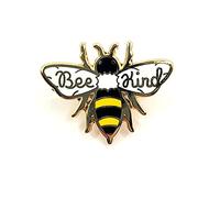 Bee Kind Yellow Bumble Bee Metal Pin Badge Be Kind