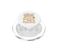 Bee Life Is Better With Bees And Blooms cozy Retro Humor PopSockets PopGrip for MagSafe