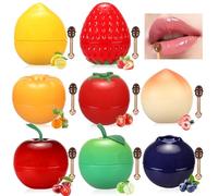 Bee Lip Balm Fruit Pot,Stocking Stuffers Honey Lip Balm Lip Mask,Propolis Moisturizing Lip Sleeping Mask Christmas for Women,Hydrating Prevention Dry(8 Pcs)