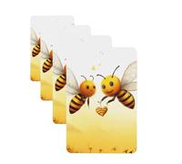 Bee Love Honey Car Air Fresheners Cards Set of 4 Pieces Personalized Car Fresheners Gifts for Men Women Auto Aromatherapy Tablets Hanging Scented Cards for Wardrobe Bathroom