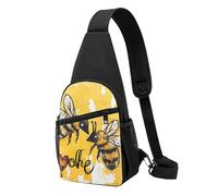 Bee Love Honey Printed Chest Bag Sling Bag for Men Women, Outdoor Crossbody Fanny Packs Hiking Chest Packs Sport Daypacks