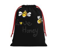 Bee Love Honey Ultra Soft Velvet Gift Bag, Comfortable To The Touch, Reusable
