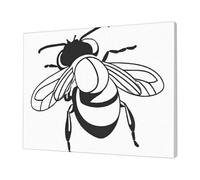 Bee Love -Print Frameless Canvas Print 12x16 Inch, Modern Wall Art for Home Office & Bedroom Decor, Ready to Hang Abstract Artwork.