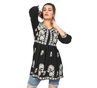Bee M Pee Designer Kurta Women's Top, black, XXL