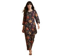 Bee M Pee Designer Trendy Floral Printed Cotton Latest Kurta Coord Sets for Women | Stylish Casual Tunic Kurti Set with Pant for Woman for Office, Blue, 3XL