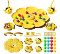 Bee Magnetic Game with String, Magnetic Fishing Game, Magnetic Bee Catcher Game, Bee Pearl Adventure, Multifunctional Hive Board Game, Funny Bee Hive Toy for Adults and Groups, Indoor Outdoor Use