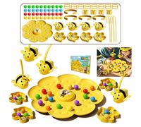 Bee Magnetic Interactive Toys for 2-4 Person,Magnetic Fishing Game, Suitable for Kids Ages 4 and up Playing, Enhance Children's Wisdom,family party games (4 Players)