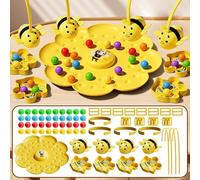 Bee Magnetic Toy Magnet Game with String,Fun Board Game Family for Kids and Adults,Competitive Gameplay for Party Outdoor Backyard Travel Camping