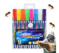 Bee Marker, Queen Bee Marker - 8 Bright Colours Water-Based Colour Marker - Bee Holder Set, Beekeeping Accessories, Tools for Marking Queen Bees in the Bi