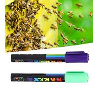 Bee Marking Pen Fiber Pen Easy to Wipe for Beekeeping 2Pcs Plastic, Great Color, Smooth Writing, 14x2.5x1.5cm/5.5x0.98x0.6in
