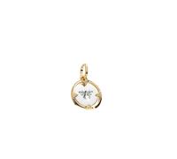 Pandora ME 763417C01 Bee Locket Charm Made of Sterling Silver with Gold-Plated Alloy and Cubic Zirconia, Compatible with ME and Moments Bracelets, one size, Sterling Silver, Zircon