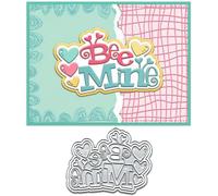 Bee Mine Frame Metal Die Cuts, Bee Mine Frame Metal Cutting Dies Cut Stencils Card Paper Craft DIY Template Metal Cutting Dies Album Embossing Paper Dies for Card Making Scrapbooking