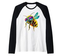Bee Motif Beekeeper Bees Daddy Sweet Honey Cute Bee Raglan Baseball Tee