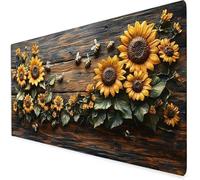 bee Mouse Mat XXL, 900x500x3mm Gaming Mouse Pad Large sunflower, Office Accessories Desk Mat, Waterproof Non Slip Rubber Base-Smooth Cloth Surface Mousepad, Apply To Office Home Or Gifts For Men A652