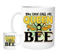 Bee Mug. You Can Call Me Queen Bee. 11oz Ceramic Mug for bee Keepers. Bee Gift Mug, Apiarist Gift Coffee Mug