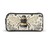 Bee Mulberry Fruit Honey Pen Toiletry Bag Pencil Case Box Makeup Pouch Travel Cosmetic Organizer Purse