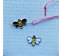 Bee Needle Minders for Cross Stitch, The Set of 2 Magnetic Needle Nanny, Embroidery Needlework Accessories