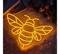 Bee Neon Sign, Nursery Neon Signs for Wall Decor, Bee LED Lights, Housewarming gift, New Year's Gifts for Kids, Back to School Gift 15″ × 10.38″