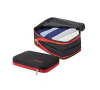 Bee Nesting BeeNesting Waterproof Compression Packing Cubes sets,Large Travel Packing organizers for Carry on Luggage,2 Sides Expandable Storage Bags, Black Red, 2 Pack(4L+9L)