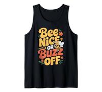 Bee Nice Or Buzz Off Funny Beekeeper Saying Honey Bees Tank Top