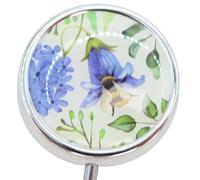 Bee on a Bluebell Pill Box Design 2 CM Three Sections Plastic Liner Storage