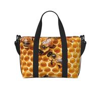 (Bee On Comb) Waterproof Lightweight Hand Travel Bag - Large Carry-On for 3-5 Day Trips | Air Travel, Sports, Weekend Use | Men & Women (1-Pack)